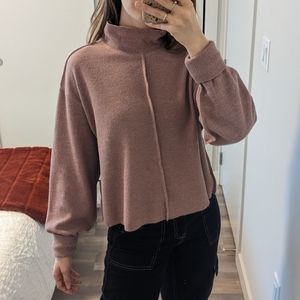 Urban Outfitters raw-hem mock neck knit sweater
